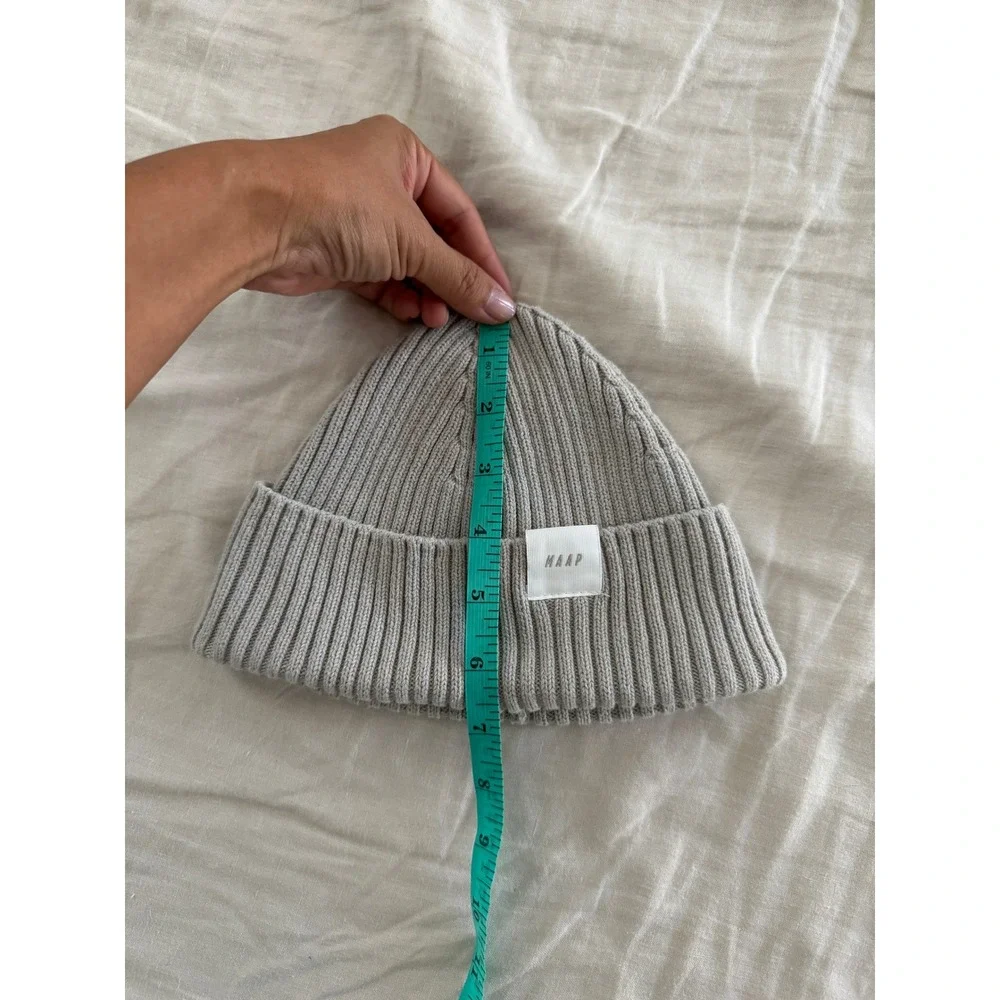 MAAP Cycling Grey Ribbed Beanie Hat